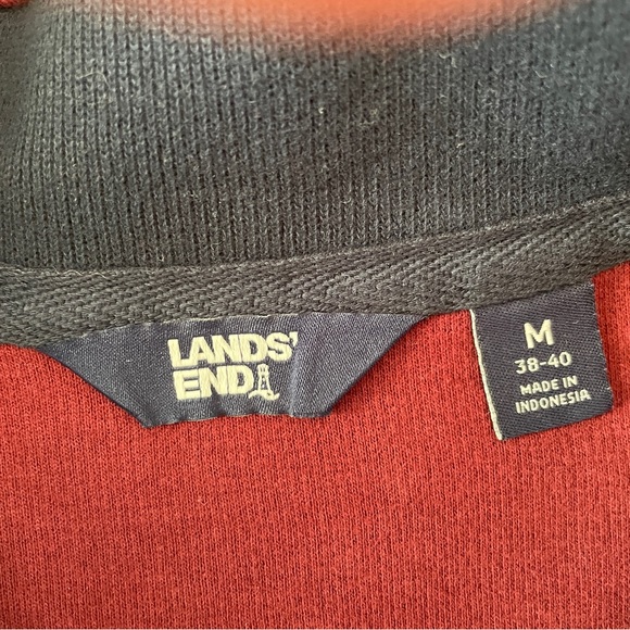 Lands’End 100% Cotton Quarter Zip Men’s Sweater Size M 38-40 - Picture 3 of 13